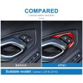 for Chevrolet Camaro -2019 Car Door Switch Frame Trim Cover Sticker Accessories Red Carbon Fiber