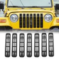 Clip-on Grill Front Mesh Grille Inserts for Jeep Wrangler TJ & Unlimited 1997-2006