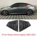 For Nissan Sentra 2020-2021 Carbon Look Rear Triple-cornered Shark Shutters Skull Cover Trim