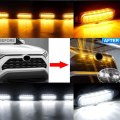 4PCS LED Front Grill Lights for Toyota RAV4 2019 2020 2021 External Grill Lamp
