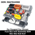 9667044980 Under Bonnet Fuse Box BSM R01 R02 R18 R19 For Peugeot 3008 407/Citroen C5 C4 PICCASO