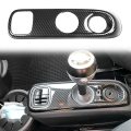 Carbon Fiber Gear Shift Knob Panel Frame Cover Trim for Mercedes-Benz Smart 451 Fortwo