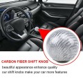 Carbon Fiber Silver Ball Universal Racing Car Ball Shape Gear Shift Knob Head Shifter Lever Round