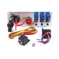 12V Racing Car Ignition Engine Start On/Off Push Toggle Switch Panel 5 in 1 Toggle Switches