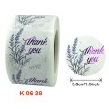 50pcs/roll Thank You Stickers 3.8cm /1.5 Inch Gift Packaging Stickers Ref 02