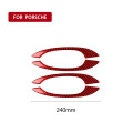 for Porsche Cayenne Macan carbon fiber red door handle decoration Sticker