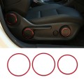 6Pcs Car Seat Adjustment Switch Knob Ring Cover Trim Red For Mercedes Benz A B GLA CLA Class