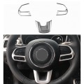 for Jeep Compass -2020 Car Steering Wheel Cover Trim Decoration Frame Interior Sticker Accessories