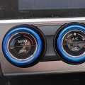 3Pcs Blue AC Climate Control Knob Ring Covers for Subaru WRX, STI, Impreza, Forester, XV Crosstrek