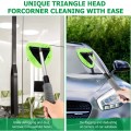 5 in 1 Windshield Cleaning Tool Microfiber Car Interior Window Cleaner with Extendable Handle