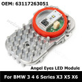 Angel Eyes LED Headlight Insert DRL Daytime Running Light Module For BMW 3 4 6 Series X3 X5 X6