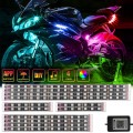 12Pcs Motorcycle LED Lights Kits,APP Control RGB Multicolor Waterproof Light for Honda Kawasaki