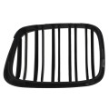 Glossy Black Front Hood Kidney Grille Grill ABS Dual Line Compatible for BMW E39 5-Series 525 528
