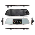 5 inch IPS Touch Screen Rear View Mirror Car Recorder with Dual Channel 720P Car Black Box