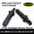 For BMW X5 F15 F85 X6 F16 F86 1 Pair Car Accessories Headlight Washer Jet Nozzle Windscreen Wipers