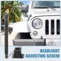 2Set Car Lamp Headlight Adjusting Screw Crown Set Left Or Right Side For Jeep Wrangler YJ 1987-1995