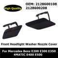 Front Headlight Washer Nozzle Cover For Mercedes Benz E200 E300 E350 4MATIC E400 E500