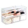 Clear Acrylic 2 Tier 4 Compartments Cosmetic Organizer