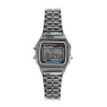 Men`s Digital Watches Luxury Stainless Steel Link Bracelet Wrist Watch - Light Black