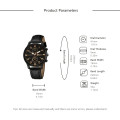 4pcs Quartz Watches Bracelet Watch Set - Rose Gold and Brown