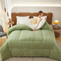 Bedding Thicken Lamb Cashmere Blanket -Double\Queen - Lightgreen