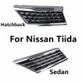 For Nissan Tiida versa 2005-2007 Front Bumper Upper Hood Center Grille Insert Trim Cover Frame