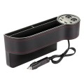 Car Multi-functional Console PU Leather Box Cigarette Lighter Charging Pocket Cup Holder