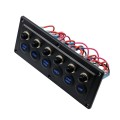 CS-976A2 12-24V 6 Way Switches Single Touch Switch Panel for Car RV Boat Yacht