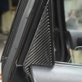Car Soft Carbon Fiber Rear Inner C-Pillar Triangle Cover Trim For Honda CRV 2007-2011
