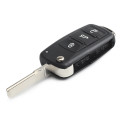 3 Button Folding Remote Car Key Shell Flip Case Fob for VW Polo Golf 4 7 6 MK6 Tiguan Touareg