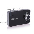 K6000 2.3 inch 120 Degrees Wide Angle Full HD 1080P Video Car DVR, Support TF Card