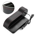 Car Multi-functional Console PU Leather Box Cigarette Lighter Charging Pocket Cup Holder