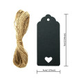 1pc Kraft Paper Tag Labels Card Hang Tag Wedding Party Note - Black