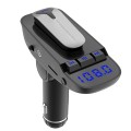 ER9 2 in 1 Hands-Free Calling Car Kit Wireless Bluetooth Headset Dual USB Charger FM Transmitter