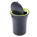Universal Portable Car ABS Trash Rubbish Bin Ashtray with Blue LED Light and Lit