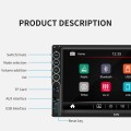 N6 7 inch Double DIN HD Universal Car Radio Receiver MP5 Player, Support FM&Bluetooth&Phone Link