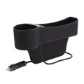 Car Multi-functional Driver Seat Console PU Leather Box Cigarette Lighter Charging