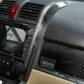 Car Soft Carbon Fiber Central Air Conditioner Outlet Cover Trim For Honda CRV 2007-2011