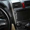 Car Soft Carbon Fiber Central Air Conditioner Outlet Cover Trim For Honda CRV 2007-2011