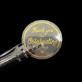 80pcs/roll Thank You for Celebrating with Us Stickers Transparent Labels 3.8cm Gift Packaging
