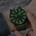 Luminous Nylon Band Military Watch  Watch - Black Colour