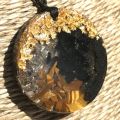 Orgonite Round Pendant Necklace for Grounding