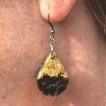 Orgonite Teardrop Earrings with Black Tourmaline