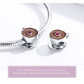 Sterling Silver S925 Bracelet Charms - Cup of Coffee Love - FREE SHIPPING