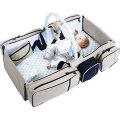 Ashcom  Multifunctional Baby Travel Bed Cot Baby Bassinet and Diaper Bag - Gray