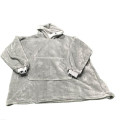 Huggle Hoodie, Ultra Plush Blanket (Gray)