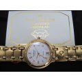 Retail: R10,600.00 Krug Baumen MEN'S Charleston CERTIFIED 4 Diamond White Dial Gold Watch