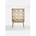 Radius Bookshelf. Solid American Oak with Oak Veneer Shelves. (White)