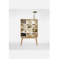 Radius Bookshelf. Solid American Oak with Oak Veneer Shelves. (White)