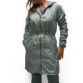 Grey Pull-in waist Raincoat